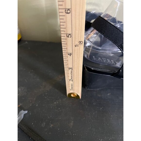 Lauren Ralph Lauren Black Strappy Wedge‎ Sandals Size 8B - Picture 4 of 7